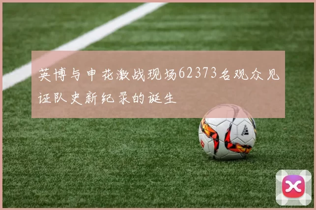 英博与申花激战现场62373名观众见证队史新纪录的诞生